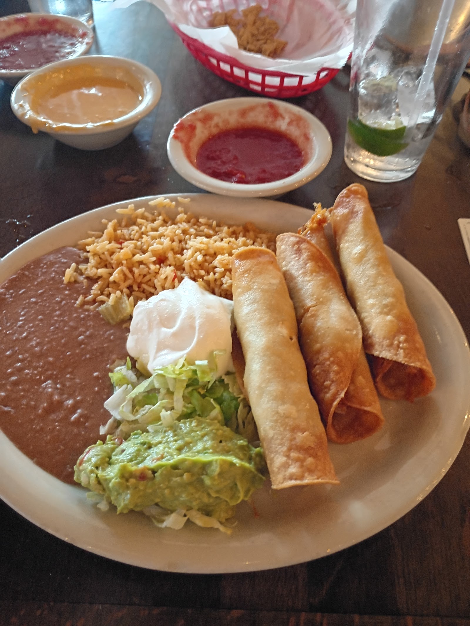 Plated Mexican food at Garcia's